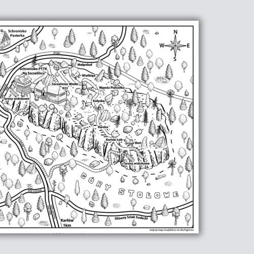 Mapa Młodego Turysty - Szczeliniec Wielki