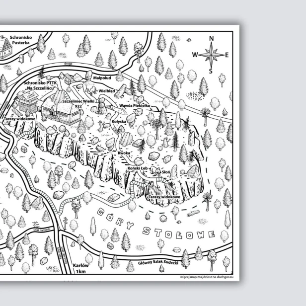 Mapa Młodego Turysty - Szczeliniec Wielki