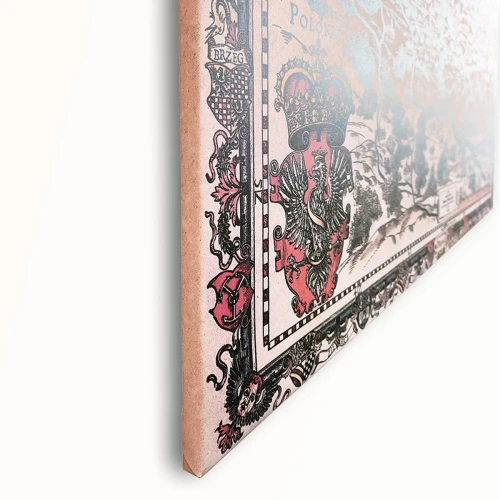 Mapa Śląska M. Helwiga na płótnie